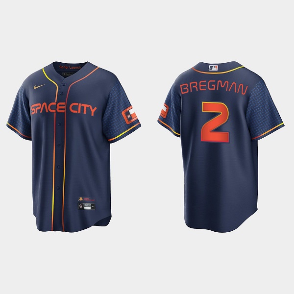 Men's Houston Astros #2 Alex Bregman 2022 Navy City Connect Cool Base Stitched Jersey Men's Houston Astros #2 Alex Bregman 2022 Navy City Connect Cool Base Stitched Jersey